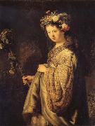 REMBRANDT Harmenszoon van Rijn Saskla in Arcadian Costume oil painting